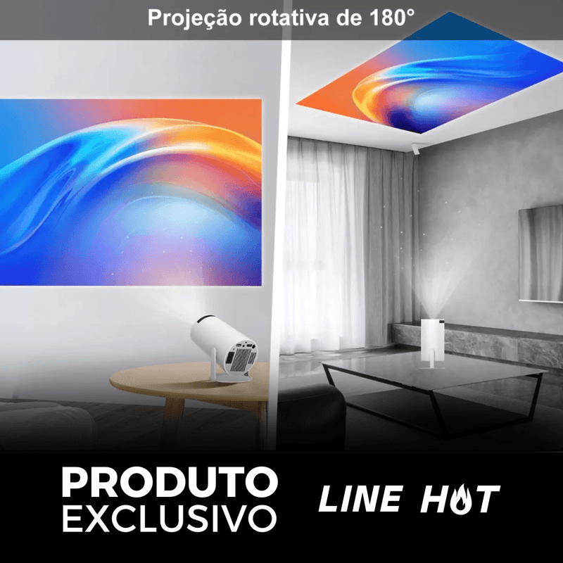 Projetor Portátil 4K Line Hot - ORIGINAL