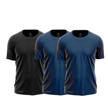 Combo com 3 Camisetas DRI-LEVE Anti-Odor e Anti-Suor