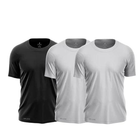 Combo com 3 Camisetas DRI-LEVE Anti-Odor e Anti-Suor