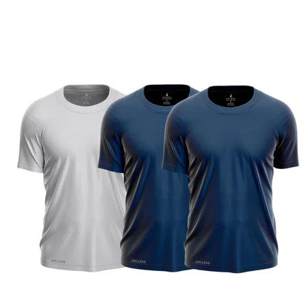 Combo com 3 Camisetas DRI-LEVE Anti-Odor e Anti-Suor