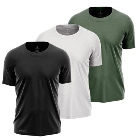 Combo com 3 Camisetas DRI-LEVE Anti-Odor e Anti-Suor